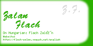 zalan flach business card